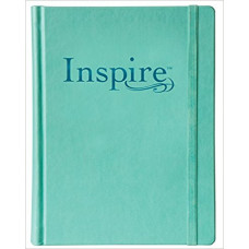 Inspire NLT - the Bible for Creative Journaling - LeatherLike Hardcover, Aquamarine